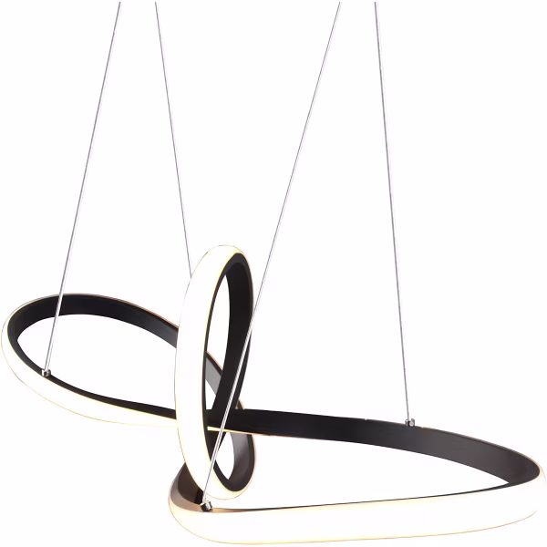 HLW LED LED Pendant Lamp 28W - Dimmable, Warm White 3000K - Matte Black & White Aluminum HLW LED LED Pendant Lamp 28W - Dimmable, Warm White 3000K - Matte Black & White Aluminum