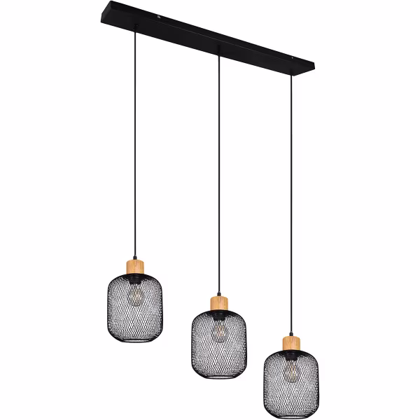 HLW LED Black LED Pendant Lamp Trion Kalim - 3 lights, E27 fitting, aluminum HLW LED Black LED Pendant Lamp Trion Kalim - 3 lights, E27 fitting, aluminum