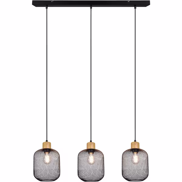 HLW LED Black LED Pendant Lamp Trion Kalim - 3 lights, E27 fitting, aluminum HLW LED Black LED Pendant Lamp Trion Kalim - 3 lights, E27 fitting, aluminum