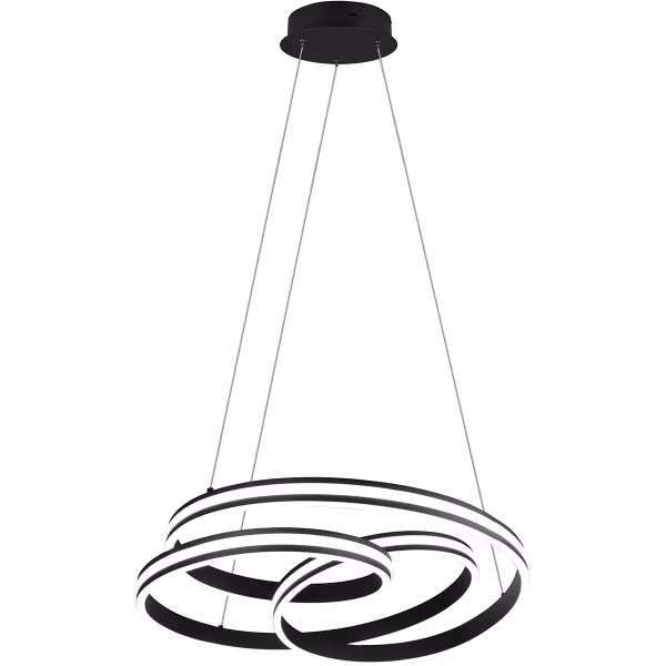HLW LED LED Hanglamp Trion Yarino 60W - Dimbaar, Aanpasbare Kleur & Mat Zwart HLW LED LED Hanglamp Trion Yarino 60W - Dimbaar, Aanpasbare Kleur & Mat Zwart