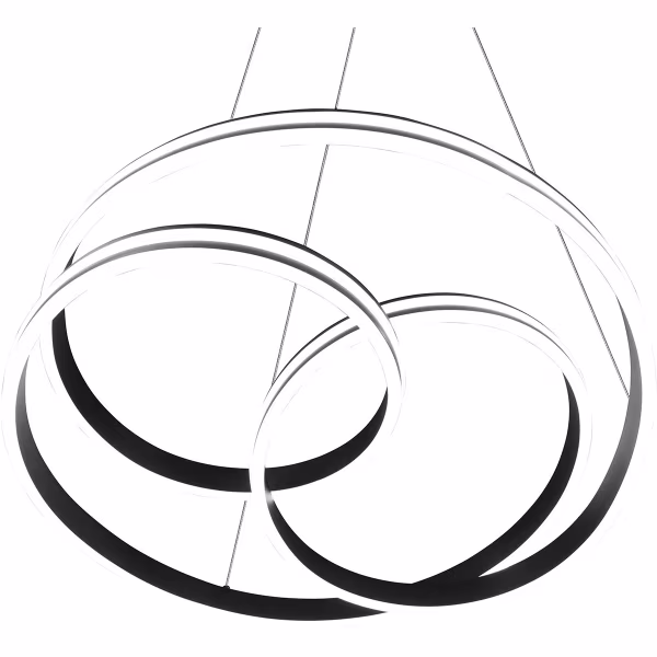 HLW LED LED Hanglamp Trion Yarino 60W - Dimbaar, Aanpasbare Kleur & Mat Zwart HLW LED LED Hanglamp Trion Yarino 60W - Dimbaar, Aanpasbare Kleur & Mat Zwart