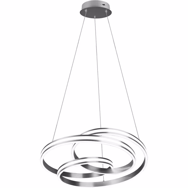 HLW LED Dimbare LED Hanglamp Trion Yarino 60W - Rond, Mat Nikkel, Aluminium HLW LED Dimbare LED Hanglamp Trion Yarino 60W - Rond, Mat Nikkel, Aluminium