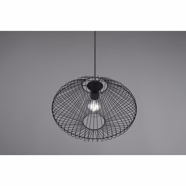 HLW LED Zwarte LED Hanglamp Trion Caboli - Rond, Mat Zwart Aluminium, E27 Fitting HLW LED Zwarte LED Hanglamp Trion Caboli - Rond, Mat Zwart Aluminium, E27 Fitting