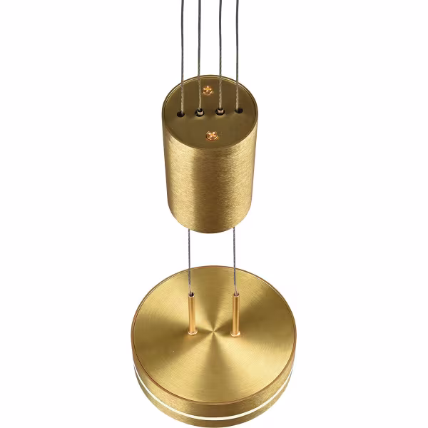 HLW LED Elegante Dimbare LED Hanglamp Mat Goud & Wit - Warm Wit 3000K, 2W LED