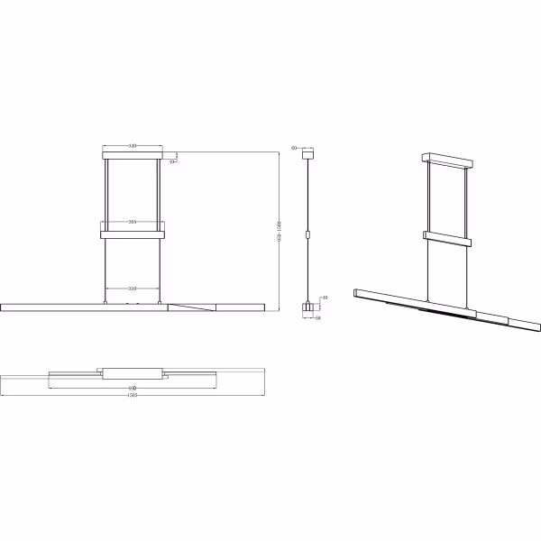 HLW LED LED Hanglamp 45W Trion Trojan Up & Down - Aanpasbare Kleur, Geborsteld Zilver HLW LED LED Hanglamp 45W Trion Trojan Up & Down - Aanpasbare Kleur, Geborsteld Zilver