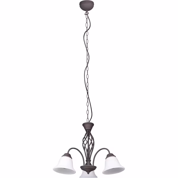 HLW LED LED Kroonluchter Trion Rustina - Roestkleurige 3-lichts armatuur met E14 fitting HLW LED LED Kroonluchter Trion Rustina - Roestkleurige 3-lichts armatuur met E14 fitting