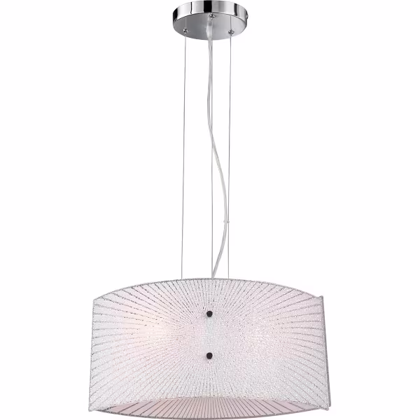 HLW LED LED Hanglamp Trion Elize - 2-lichts E27 fitting, Mat Chroom, Aluminium & Helder Glas HLW LED LED Hanglamp Trion Elize - 2-lichts E27 fitting, Mat Chroom, Aluminium & Helder Glas
