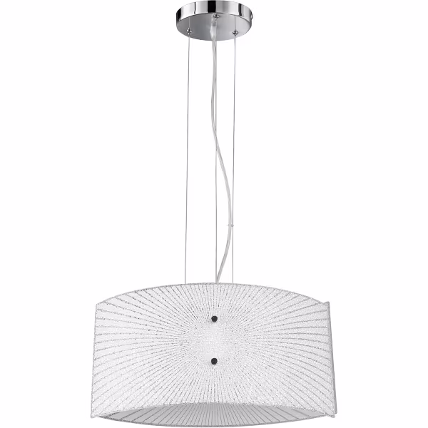 HLW LED LED Hanglamp Trion Elize - 2-lichts E27 fitting, Mat Chroom, Aluminium & Helder Glas HLW LED LED Hanglamp Trion Elize - 2-lichts E27 fitting, Mat Chroom, Aluminium & Helder Glas