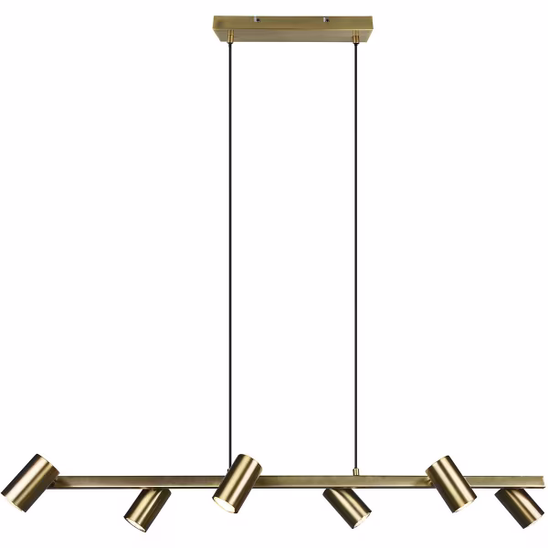 HLW LED Gold LED Pendant Lamp Trion Milona - 6-light Round - Matte Gold Aluminum HLW LED Gold LED Pendant Lamp Trion Milona - 6-light Round - Matte Gold Aluminum