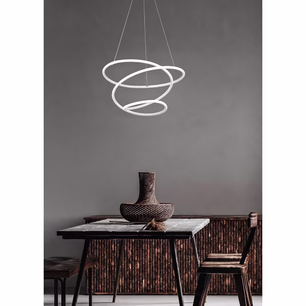 HLW LED Dimmable 36W LED Pendant Lamp - White LED Lamp with Natural Neutral White Light HLW LED Dimmable 36W LED Pendant Lamp - White LED Lamp with Natural Neutral White Light