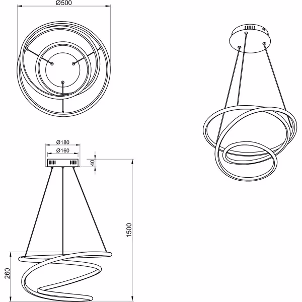 HLW LED Dimmable 36W LED Pendant Lamp - White LED Lamp with Natural Neutral White Light HLW LED Dimmable 36W LED Pendant Lamp - White LED Lamp with Natural Neutral White Light