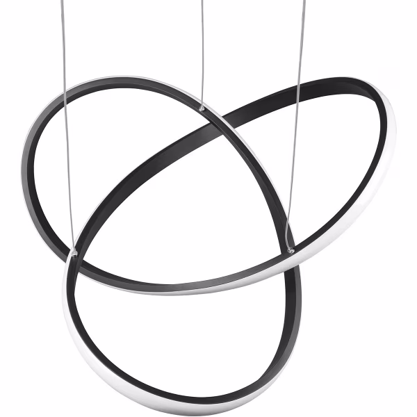 HLW LED LED Hanglamp Dimbaar - Mat Zwarte & Witte LED Hanglamp 27.5W Natuurlijk Wit HLW LED LED Hanglamp Dimbaar - Mat Zwarte & Witte LED Hanglamp 27.5W Natuurlijk Wit