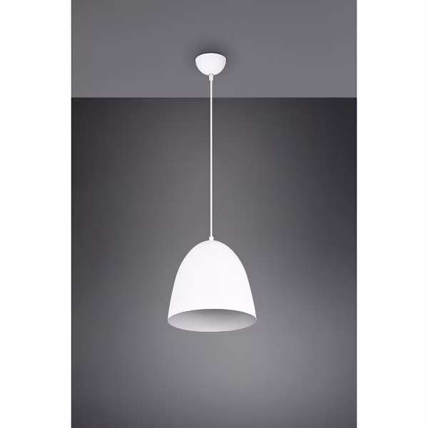 HLW LED Stijlvolle LED Hanglamp Trion Lopez - Witte LED Hanglamp met E27 Fitting, Mat Wit Aluminium HLW LED Stijlvolle LED Hanglamp Trion Lopez - Witte LED Hanglamp met E27 Fitting, Mat Wit Aluminium