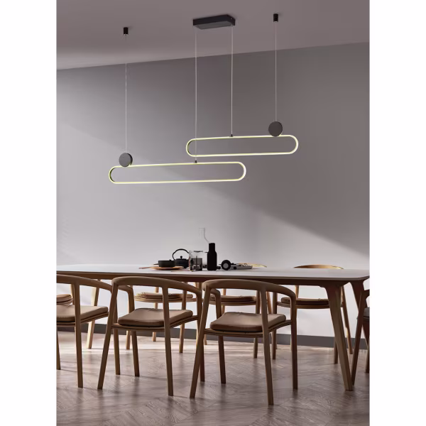 HLW LED Dimbare LED Hanglamp 54W Mat Goud - Trion Grada Aluminium Rechthoek HLW LED Dimbare LED Hanglamp 54W Mat Goud - Trion Grada Aluminium Rechthoek
