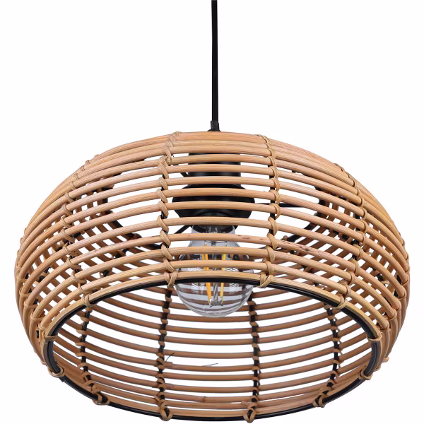 HLW LED Trion Irene LED Hanglamp Hout - E27 Fitting, 1-lichts, Bruin, Verstelbaar HLW LED Trion Irene LED Hanglamp Hout - E27 Fitting, 1-lichts, Bruin, Verstelbaar