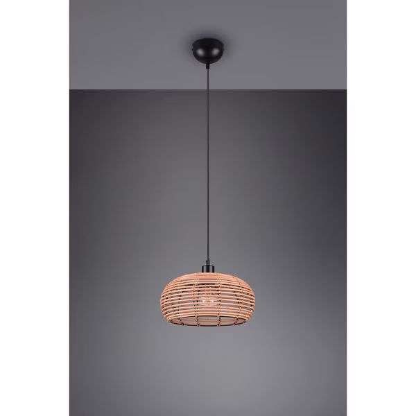 HLW LED Trion Irene LED Hanglamp Hout - E27 Fitting, 1-lichts, Bruin, Verstelbaar HLW LED Trion Irene LED Hanglamp Hout - E27 Fitting, 1-lichts, Bruin, Verstelbaar