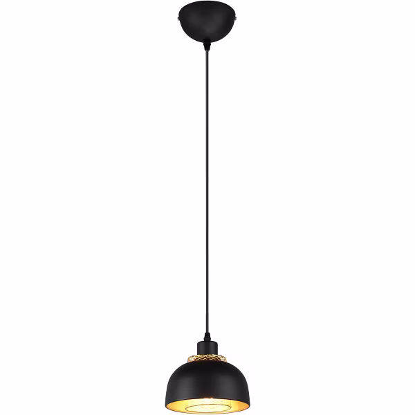 HLW LED Black LED Pendant Lamp Trion Palmo - Matte Black Aluminum, E27, 1-light, Adjustable HLW LED Black LED Pendant Lamp Trion Palmo - Matte Black Aluminum, E27, 1-light, Adjustable