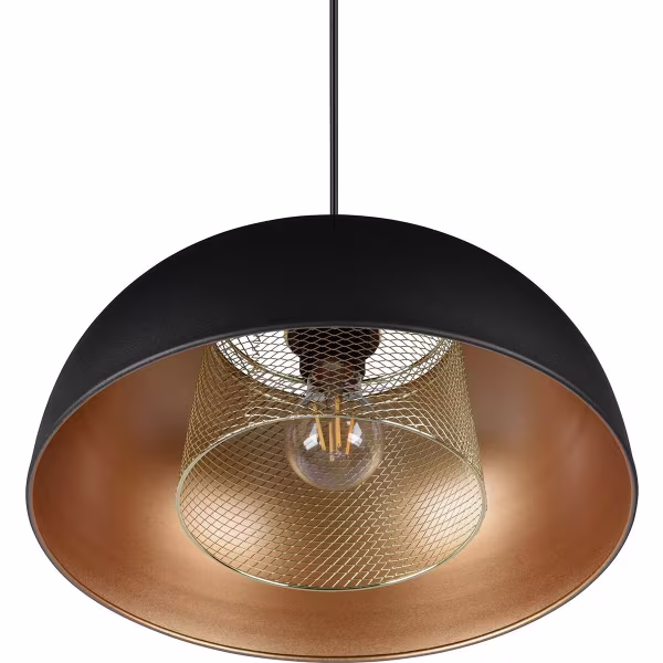 HLW LED Black LED Pendant Lamp Trion Palmo XL - Matte Black Aluminum, E27, 1-light HLW LED Black LED Pendant Lamp Trion Palmo XL - Matte Black Aluminum, E27, 1-light