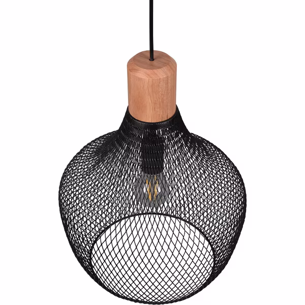 HLW LED Matte Black LED Pendant Lamp Trion Jenna XL - Aluminum, E27, Height Adjustable HLW LED Matte Black LED Pendant Lamp Trion Jenna XL - Aluminum, E27, Height Adjustable