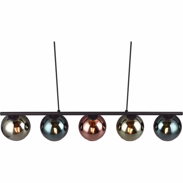 HLW LED Black LED Pendant Lamp with Glass - Trion Seldy 5-light LED Pendant Lamp with E14 Fitting HLW LED Black LED Pendant Lamp with Glass - Trion Seldy 5-light LED Pendant Lamp with E14 Fitting