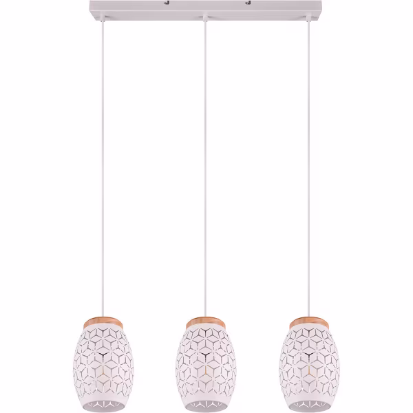 HLW LED Modern Metal LED Pendant Lamp Trion Dabi - Matte White, 3-light E27, Adjustable HLW LED Modern Metal LED Pendant Lamp Trion Dabi - Matte White, 3-light E27, Adjustable