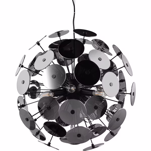 HLW LED Metal LED Pendant Lamp Trion Discon - Black LED Pendant Lamp, 6-light, Round, E14 HLW LED Metal LED Pendant Lamp Trion Discon - Black LED Pendant Lamp, 6-light, Round, E14