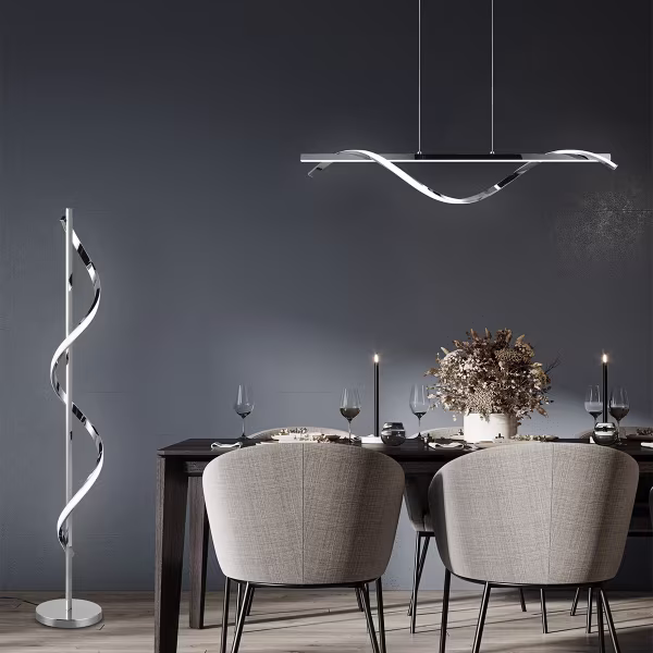 HLW LED Witte Dimbare Metalen LED Hanglamp 26W met Natuurlijk Wit Neutraal Licht HLW LED Witte Dimbare Metalen LED Hanglamp 26W met Natuurlijk Wit Neutraal Licht