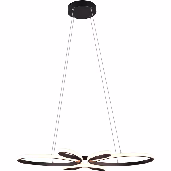 HLW LED Metal Dimmable LED Pendant Lamp 32W - Black Round Design with Neutral White HLW LED Metal Dimmable LED Pendant Lamp 32W - Black Round Design with Neutral White