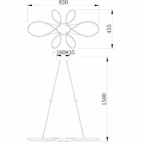 HLW LED Metal Dimmable LED Pendant Lamp 32W - Black Round Design with Neutral White HLW LED Metal Dimmable LED Pendant Lamp 32W - Black Round Design with Neutral White