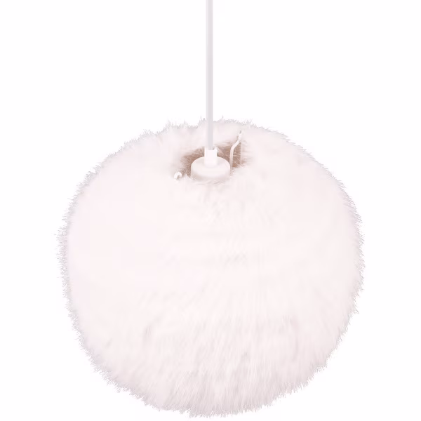 HLW LED LED Hanglamp Trion Fluffy - Taupe pluche, rond design met E27 fitting HLW LED LED Hanglamp Trion Fluffy - Taupe pluche, rond design met E27 fitting