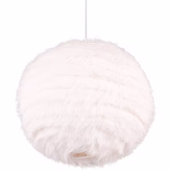 HLW LED LED Hanglamp Trion Fluffy - Taupe pluche, rond design met E27 fitting HLW LED LED Hanglamp Trion Fluffy - Taupe pluche, rond design met E27 fitting