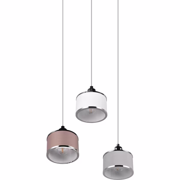 HLW LED Metalen LED Hanglamp Trion Arona - 3-lichts LED lamp met E14 fitting en chroom HLW LED Metalen LED Hanglamp Trion Arona - 3-lichts LED lamp met E14 fitting en chroom