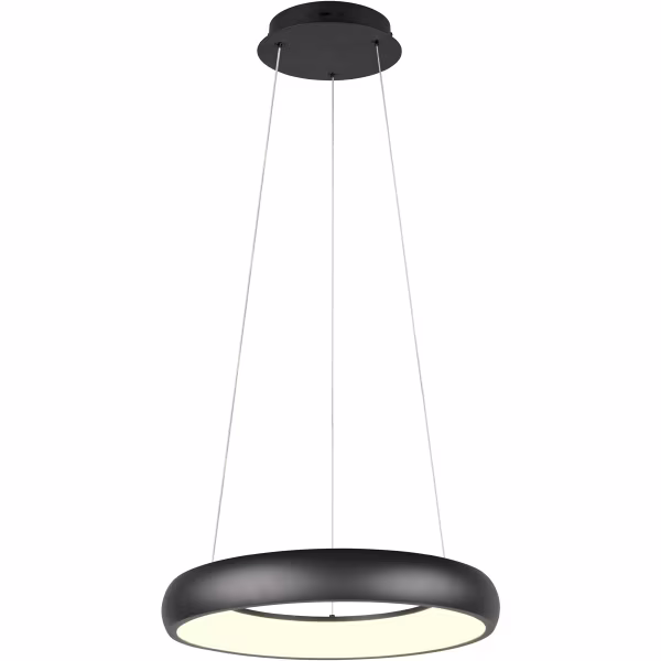 HLW LED Trion Kardo 29W Dimbare Zwarte Metalen LED Hanglamp met Aanpasbare Kleur HLW LED Trion Kardo 29W Dimbare Zwarte Metalen LED Hanglamp met Aanpasbare Kleur