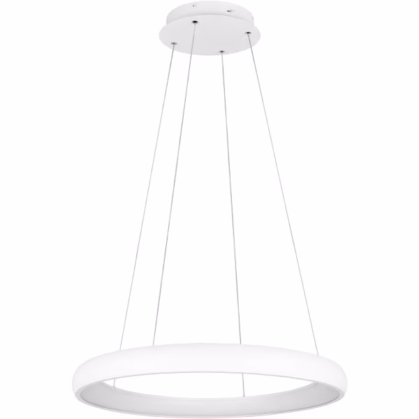 HLW LED Modern Dimmable LED Pendant Light 59W - Matte White, Metal & Adjustable HLW LED Modern Dimmable LED Pendant Light 59W - Matte White, Metal & Adjustable