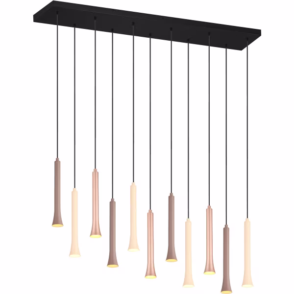 HLW LED Dimmable Black LED Pendant Lamp Trion Ato - Metal Design, 11x 3W, Adjustable Color HLW LED Dimmable Black LED Pendant Lamp Trion Ato - Metal Design, 11x 3W, Adjustable Color