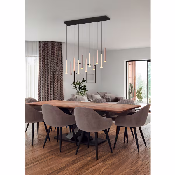 HLW LED Dimmable Black LED Pendant Lamp Trion Ato - Metal Design, 11x 3W, Adjustable Color HLW LED Dimmable Black LED Pendant Lamp Trion Ato - Metal Design, 11x 3W, Adjustable Color
