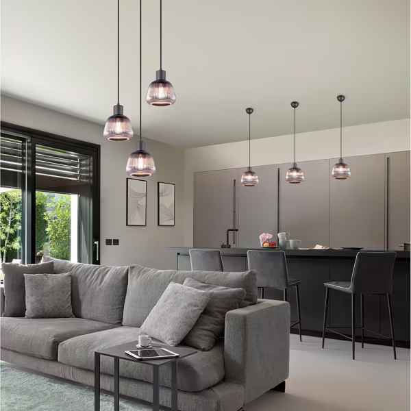 HLW LED Black Metal LED Pendant Lamp Trion Arif - 3-light, E27, Matte Black, Adjustable HLW LED Black Metal LED Pendant Lamp Trion Arif - 3-light, E27, Matte Black, Adjustable