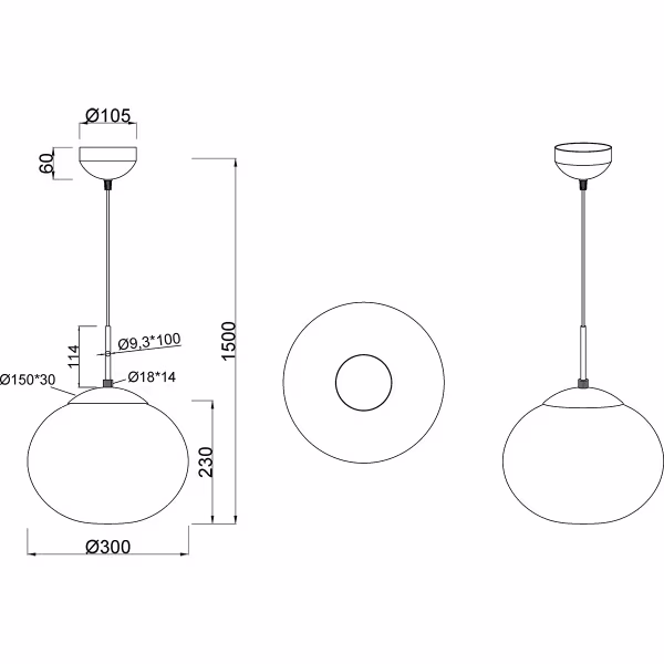 HLW LED Stylish Black LED Pendant Lamp - Metal LED Pendant Lamp Trion Ferdi with E27 HLW LED Stylish Black LED Pendant Lamp - Metal LED Pendant Lamp Trion Ferdi with E27