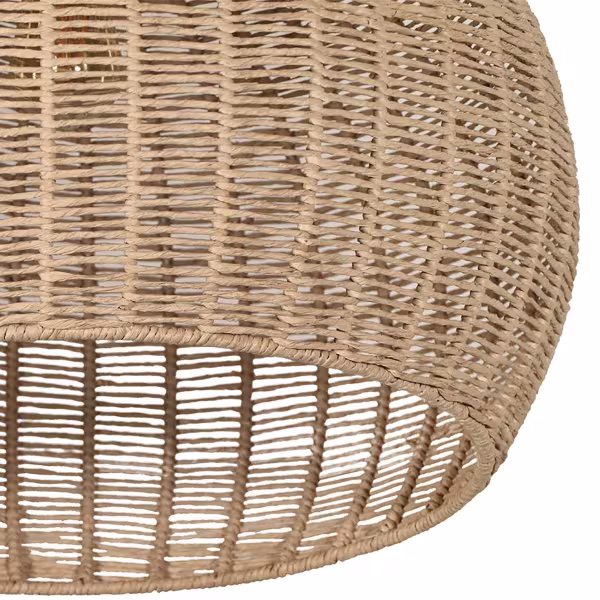 HLW LED LED Pendant Lamp Trion Jen - Stylish round pendant lamp with jute and E27 fitting HLW LED LED Pendant Lamp Trion Jen - Stylish round pendant lamp with jute and E27 fitting