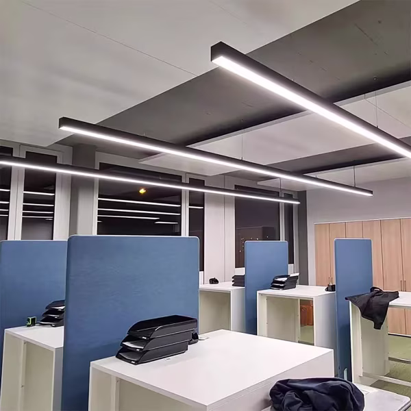 HLW LED Linear LED Pendant Lamp 40W - Black & White LED Lamp with Daylight White 6500K HLW LED Linear LED Pendant Lamp 40W - Black & White LED Lamp with Daylight White 6500K