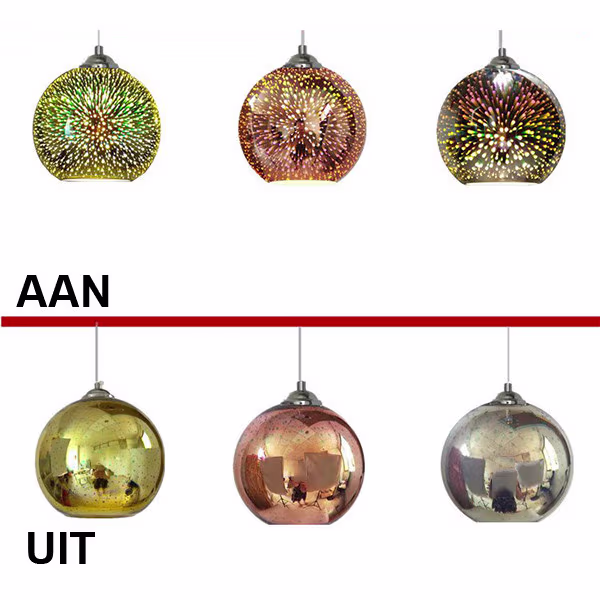 HLW LED LED Hanglamp 3D Ovaal Chroom Glas - Verstelbare LED Lamp met E27 Fitting HLW LED LED Hanglamp 3D Ovaal Chroom Glas - Verstelbare LED Lamp met E27 Fitting