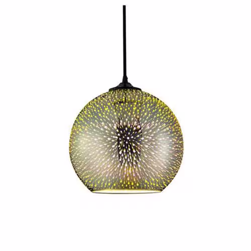 HLW LED LED Hanglamp 3D Quanta - Rond Chroom Glas, Verstelbare Hoogte, E27 HLW LED LED Hanglamp 3D Quanta - Rond Chroom Glas, Verstelbare Hoogte, E27