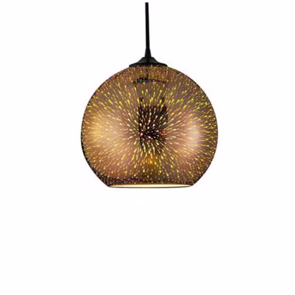 HLW LED LED Hanglamp met Glas - Quanta 3D Rond Koper - Verstelbaar E27 HLW LED LED Hanglamp met Glas - Quanta 3D Rond Koper - Verstelbaar E27