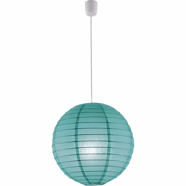 HLW LED LED Pendant Lamp Trion Ponton - Round Matte Turquoise Paper, E27 Fitting HLW LED LED Pendant Lamp Trion Ponton - Round Matte Turquoise Paper, E27 Fitting