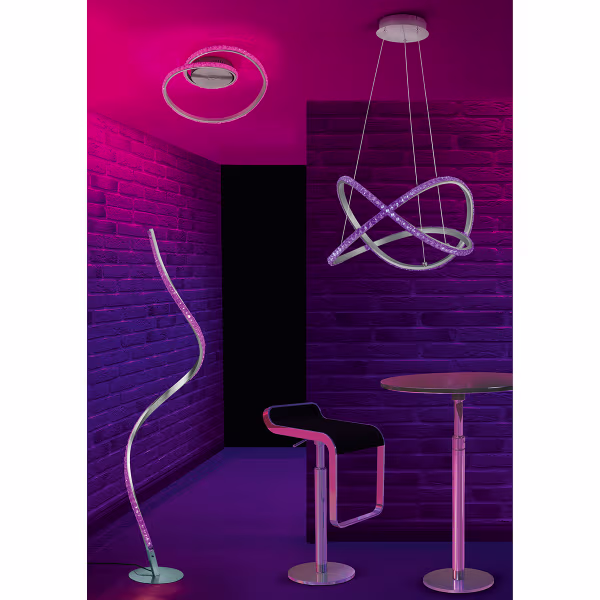 HLW LED Dimbare LED Hanglamp 26W - RGBW, Warm Wit, Mat Grijs Aluminium HLW LED Dimbare LED Hanglamp 26W - RGBW, Warm Wit, Mat Grijs Aluminium