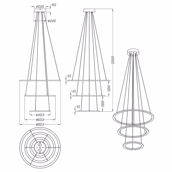 HLW LED LED Hanglamp Trion Duban 75W - Dimbaar, Warm Wit 3000K, Mat Antraciet HLW LED LED Hanglamp Trion Duban 75W - Dimbaar, Warm Wit 3000K, Mat Antraciet