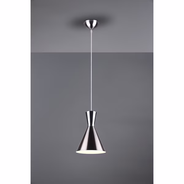 HLW LED LED Pendant Lamp Trion Ewomi - Modern Matte Nickel Aluminum, E27 Fitting, Ø20cm HLW LED LED Pendant Lamp Trion Ewomi - Modern Matte Nickel Aluminum, E27 Fitting, Ø20cm