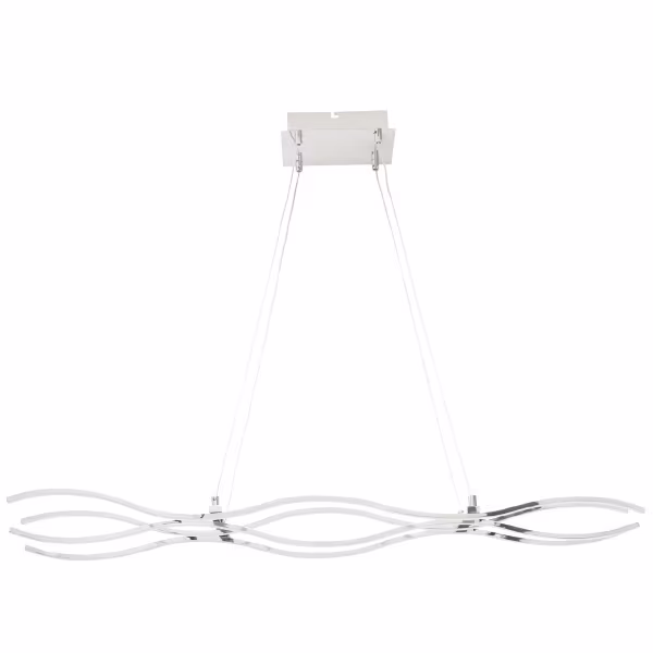 HLW LED LED Hanglamp 45W - Witte LED Lamp met Neutraal Wit Licht (4000K) in Mat Chroom HLW LED LED Hanglamp 45W - Witte LED Lamp met Neutraal Wit Licht (4000K) in Mat Chroom