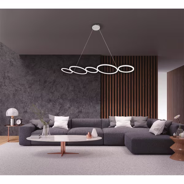 HLW LED LED Pendant Lamp 45W - Black & White LED Pendant Lamp with Natural White Light 4000K HLW LED LED Pendant Lamp 45W - Black & White LED Pendant Lamp with Natural White Light 4000K