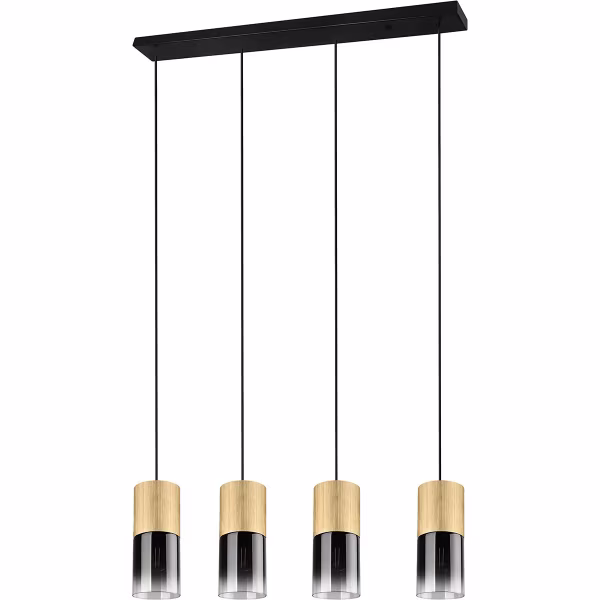 HLW LED Gouden LED Hanglamp Trion Roba - 4-lichts, E27 Fitting, Mat Goud Aluminium HLW LED Gouden LED Hanglamp Trion Roba - 4-lichts, E27 Fitting, Mat Goud Aluminium